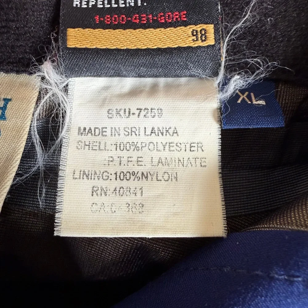 TravelSmith Gore-Tex Rain Jacket Mens XL Blue Sportif Waterproof Hooded Shell